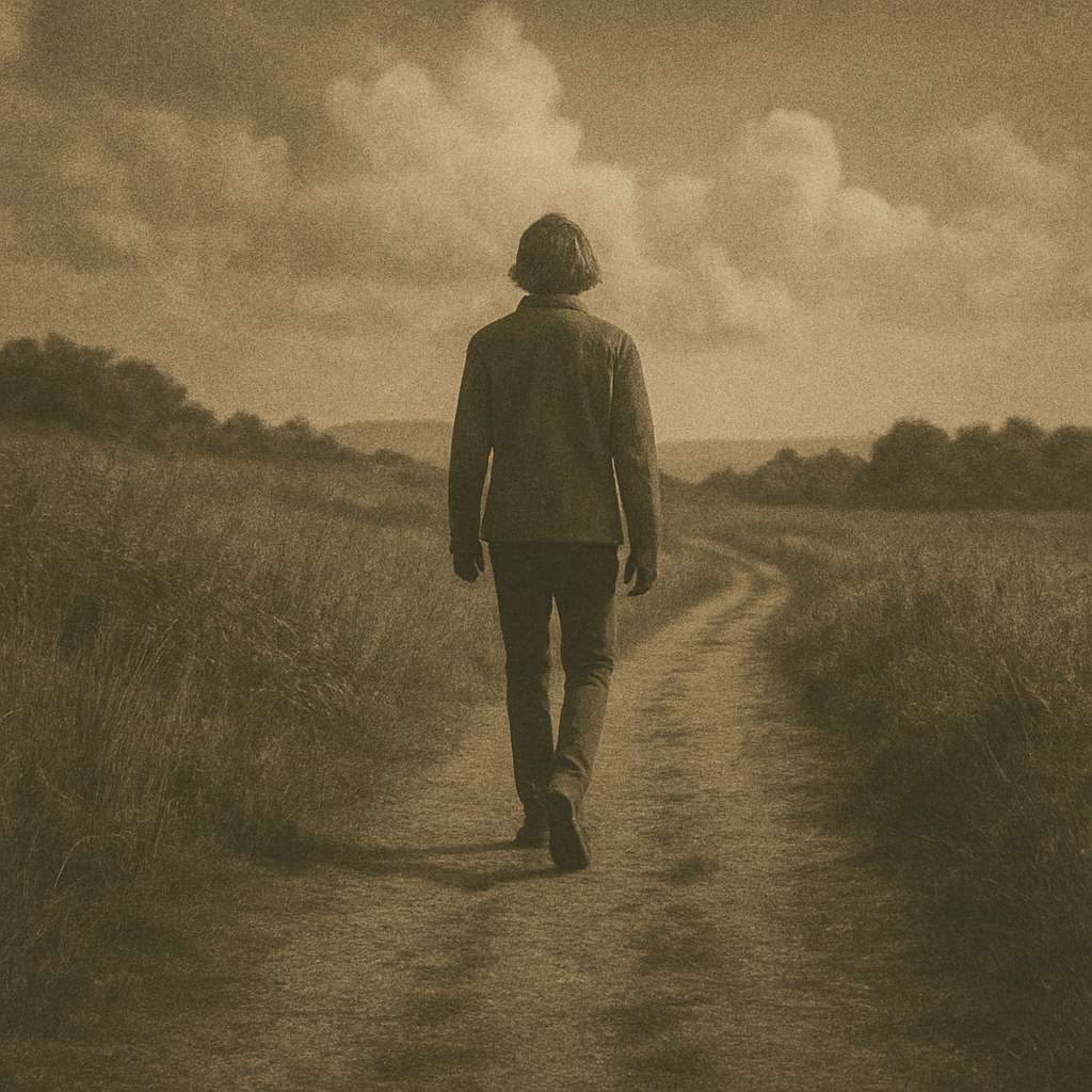 Person walking alone down a quiet path, symbolizing reflection and the journey toward understanding in gender identity conversations