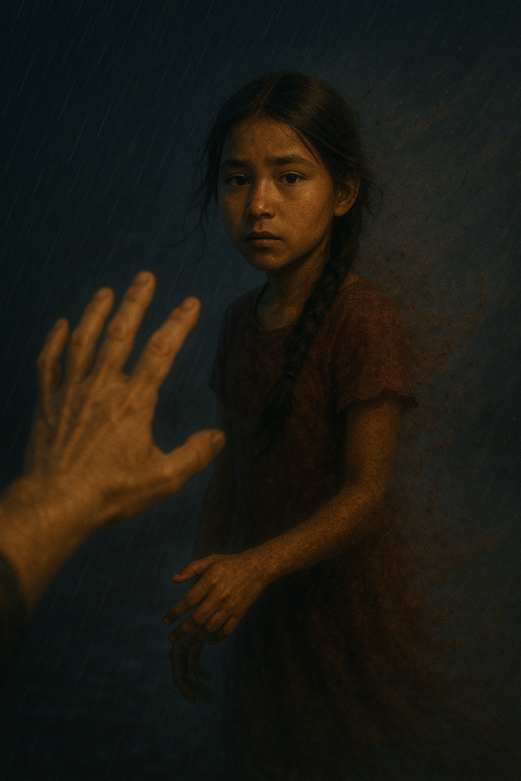 The Invisible Children We Fail to See | Human Trafficking Awareness A young girl disintegrating into the wind while someone reaches out to save her